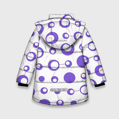 Зимняя куртка для девочки Узор из кругов / 3D-Светло-серый – фото 2