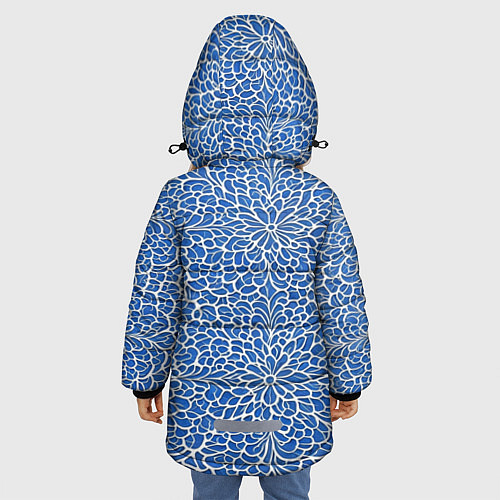 Зимняя куртка для девочки Ажурные узоры / 3D-Черный – фото 4