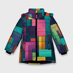 Зимняя куртка для девочки Современные геометрические фигуры