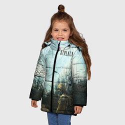 Куртка зимняя для девочки Stalker одиночка на дороге, цвет: 3D-красный — фото 2
