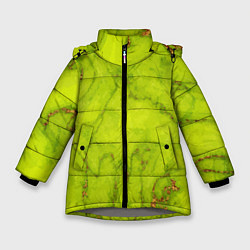 Куртка зимняя для девочки Abstraction green, цвет: 3D-светло-серый