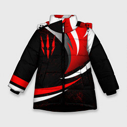 Куртка зимняя для девочки Ведьмак - спортивная униформа, цвет: 3D-черный