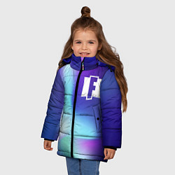 Куртка зимняя для девочки Fortnite northern cold, цвет: 3D-черный — фото 2