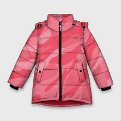 Куртка зимняя для девочки Pink military, цвет: 3D-красный