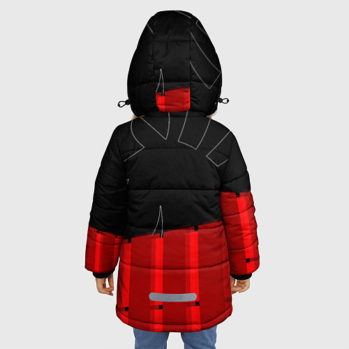Зимняя куртка для девочки Форма Team Liquid red / 3D-Черный – фото 4