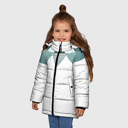 Куртка зимняя для девочки Геометрическая сова, цвет: 3D-черный — фото 2