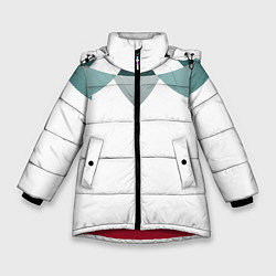 Куртка зимняя для девочки Геометрическая сова, цвет: 3D-красный