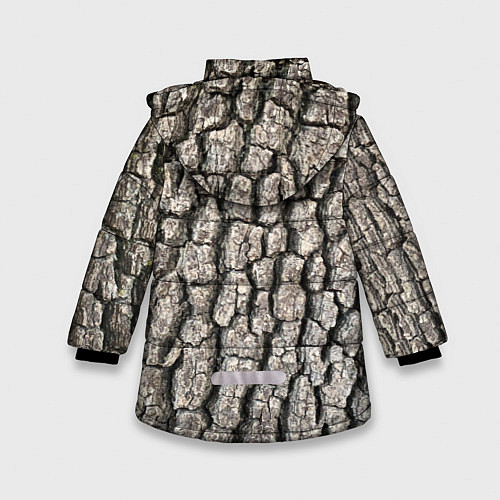 Зимняя куртка для девочки Кора дерева / 3D-Светло-серый – фото 2