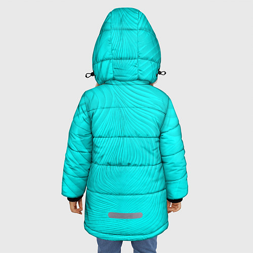Зимняя куртка для девочки Фантазия морской волны / 3D-Светло-серый – фото 4
