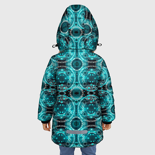 Зимняя куртка для девочки Светящееся НЛО / 3D-Черный – фото 4