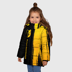 Куртка зимняя для девочки Danganronpa - gold gradient: по-вертикали, цвет: 3D-черный — фото 2