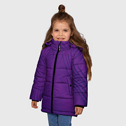 Куртка зимняя для девочки Фантазия в фиолетовом, цвет: 3D-светло-серый — фото 2
