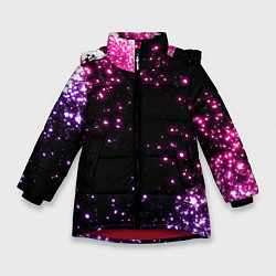 Зимняя куртка для девочки Неоновые звезды - neon