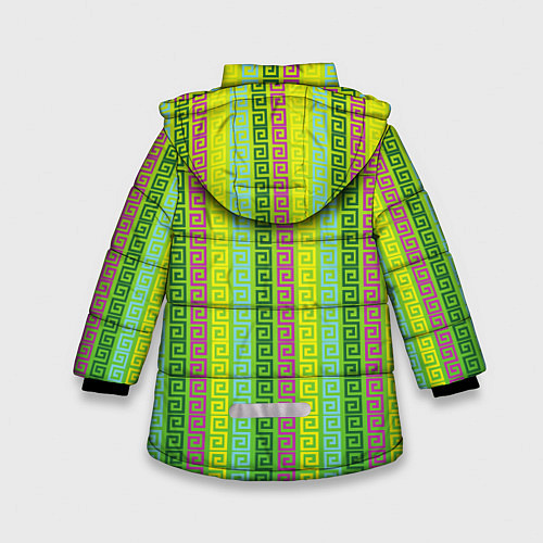 Зимняя куртка для девочки Abstraction green / 3D-Светло-серый – фото 2
