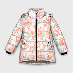 Куртка зимняя для девочки Паттерн Sonic, цвет: 3D-светло-серый