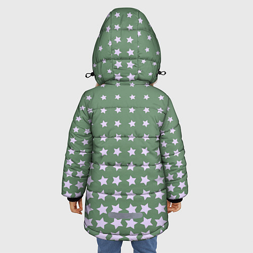 Зимняя куртка для девочки Звездное серебро / 3D-Черный – фото 4