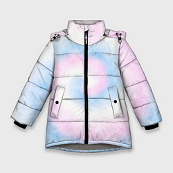 Куртка зимняя для девочки Тай дай пастель, цвет: 3D-светло-серый
