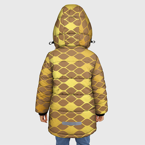 Зимняя куртка для девочки Golden pattern / 3D-Красный – фото 4