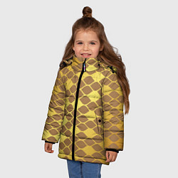 Куртка зимняя для девочки Golden pattern, цвет: 3D-красный — фото 2