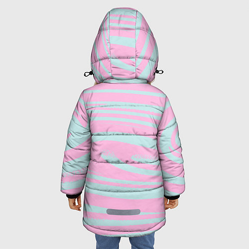 Зимняя куртка для девочки Абстракция водоворот / 3D-Черный – фото 4
