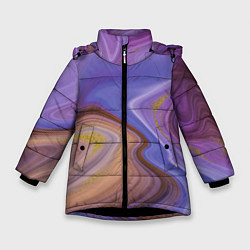 Куртка зимняя для девочки Violet fantasy, цвет: 3D-черный