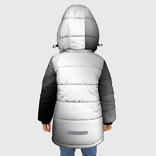 Зимняя куртка для девочки Darling in the FranXX glitch на светлом фоне: надп / 3D-Черный – фото 4