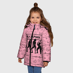 Куртка зимняя для девочки Blackpink силуэт, цвет: 3D-светло-серый — фото 2