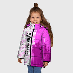 Куртка зимняя для девочки FNAF pro gaming: по-вертикали, цвет: 3D-черный — фото 2