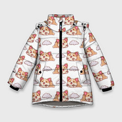 Куртка зимняя для девочки Corgi dreams, цвет: 3D-светло-серый
