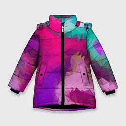 Куртка зимняя для девочки Pinky spirit, цвет: 3D-черный