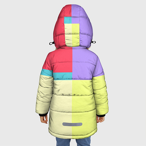 Зимняя куртка для девочки Блек Пинк - разноцветный / 3D-Черный – фото 4