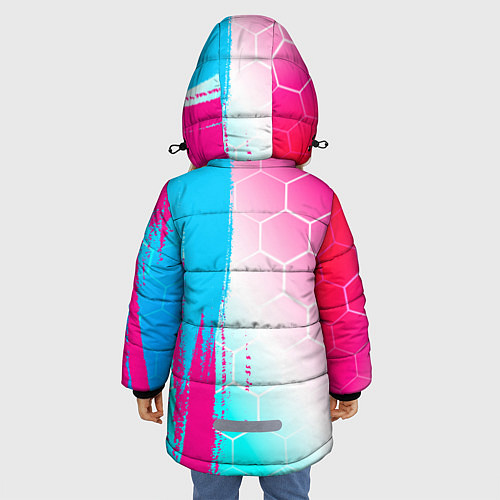 Зимняя куртка для девочки Exeed neon gradient style: по-вертикали / 3D-Черный – фото 4