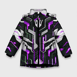 Зимняя куртка для девочки Кибер Броня Фиолетовая