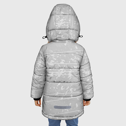 Зимняя куртка для девочки Абстракция светло-серый / 3D-Черный – фото 4
