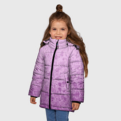 Куртка зимняя для девочки Абстракция светло-сиреневый, цвет: 3D-светло-серый — фото 2