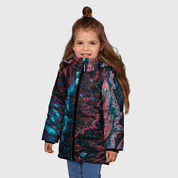 Куртка зимняя для девочки Abstract divorces, цвет: 3D-черный — фото 2