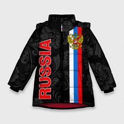 Зимняя куртка для девочки Russia black style