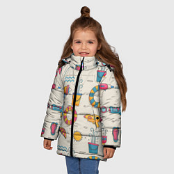 Куртка зимняя для девочки Vibe summer, цвет: 3D-светло-серый — фото 2