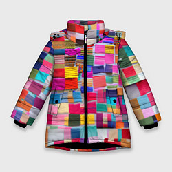 Зимняя куртка для девочки Разноцветные лоскутки