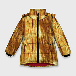 Куртка зимняя для девочки Золотые переливы, цвет: 3D-красный