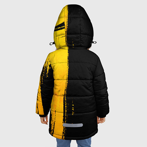 Зимняя куртка для девочки The Last Of Us - gold gradient: по-вертикали / 3D-Черный – фото 4