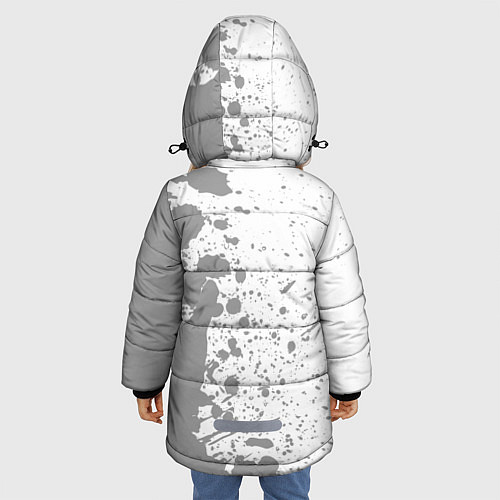 Зимняя куртка для девочки Darling in the FranXX glitch на светлом фоне: по-в / 3D-Черный – фото 4