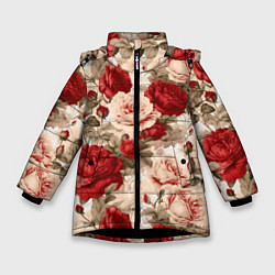 Зимняя куртка для девочки Розы паттерн
