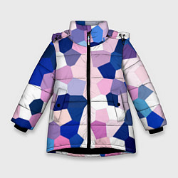 Зимняя куртка для девочки Мозаика абстракция
