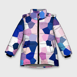 Зимняя куртка для девочки Мозаика абстракция