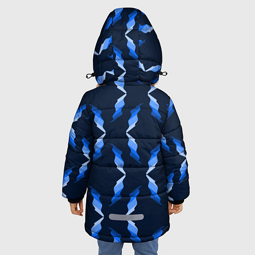 Зимняя куртка для девочки Синяя ночь / 3D-Черный – фото 4