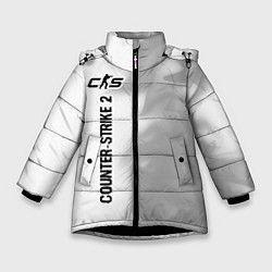 Зимняя куртка для девочки Counter-Strike 2 glitch на светлом фоне: по-вертик