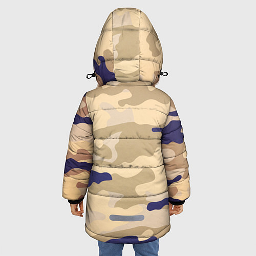 Зимняя куртка для девочки Камуфляжный узор веенний / 3D-Светло-серый – фото 4