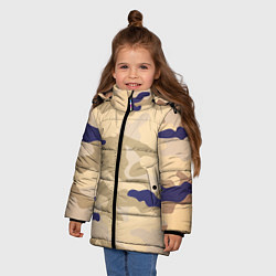 Куртка зимняя для девочки Камуфляжный узор веенний, цвет: 3D-светло-серый — фото 2