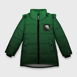 Куртка зимняя для девочки Победоносный медведь, цвет: 3D-светло-серый